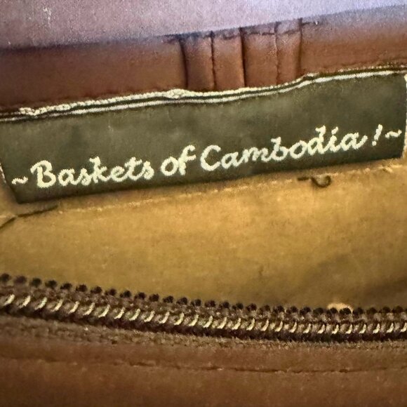 Saraye Tatami Tote Bag by Baskets of Cambodia NWT - Picture 9 of 10